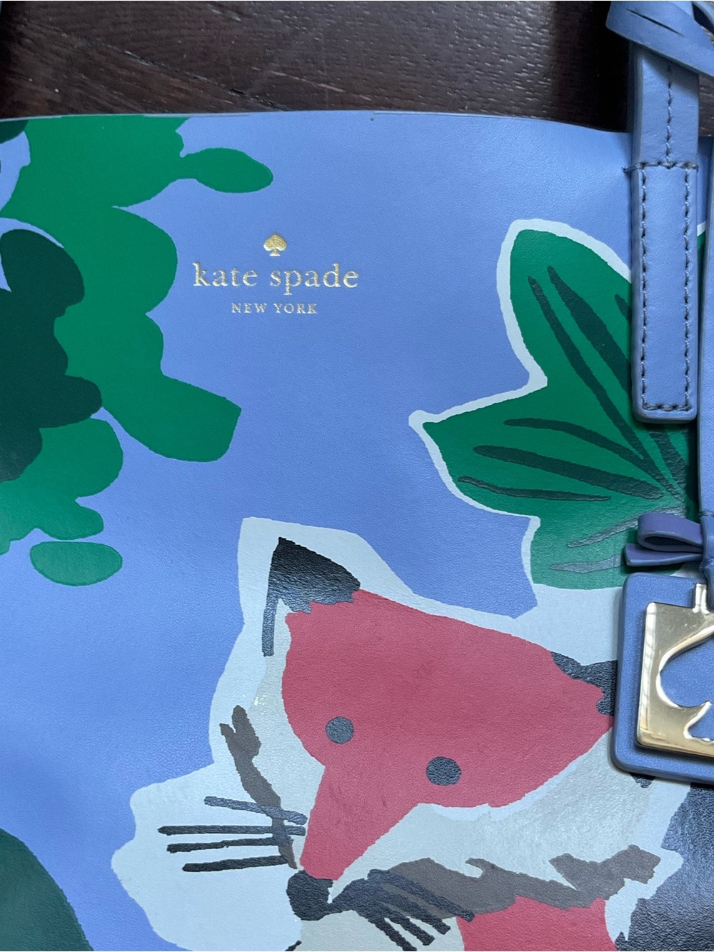 kate spade Lavender Floral Fox Print Tote - Picture 2 of 16